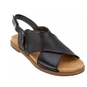 Like New! Clarks Corsio Leather Sandals Black Size 5